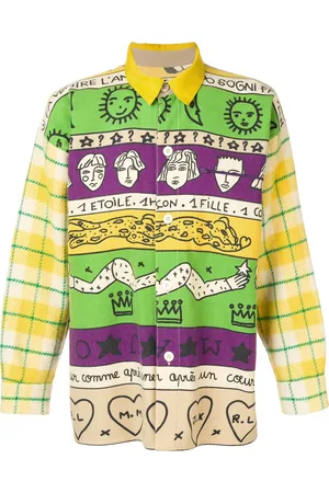 JC DE CASTELBAJAC Cutaway collar printed shirt