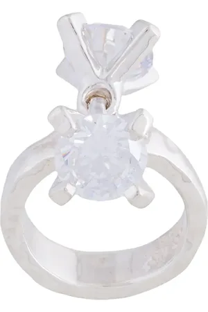 E.M. Double dangling gems ring