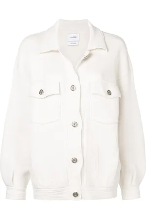 Barrie Contrast-stitching denim-effect jacket