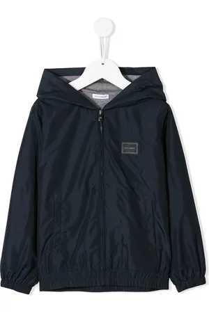 Dolce & Gabbana Logo-appliqué hooded windbreaker