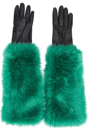 Prada 2000 faux fur lined gloves