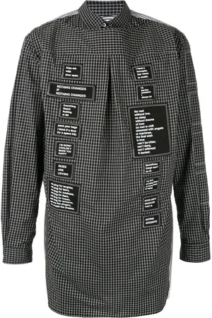 Takahiromiyashita The Soloist Deconstructed patch logo shirt