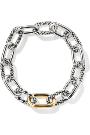 David Yurman 18kt yellow and sterling silver DY Madison chain bracelet (11mm)