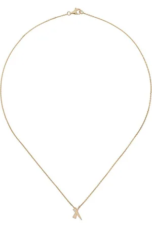 Daou 18kt yellow Kiss diamond pendant necklace