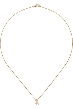 Daou 18kt yellow Kiss diamond pendant necklace