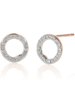 Monica Vinader Riva Circle Stud Diamond earrings