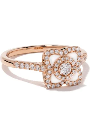 De Beers 18kt rose gold Enchanted Lotus mother-of-pearl and diamond ring