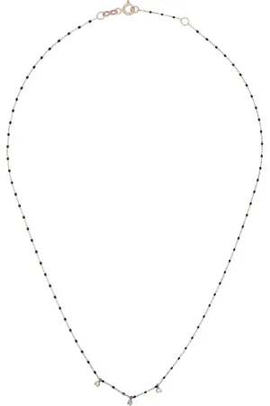 GIGI CLOZEAU 18kt diamond-detail beaded necklace
