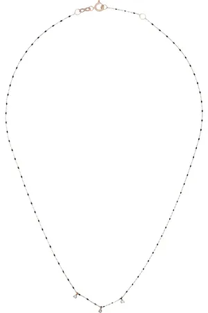 GIGI CLOZEAU 18kt bead triple-diamond necklace