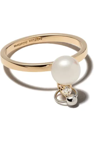 DELFINA DELETTREZ 18kt white and yellow Two in One diamond ring