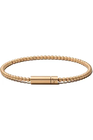 Le Gramme 18kt yellow brushed Le 15 Grammes beads bracelet