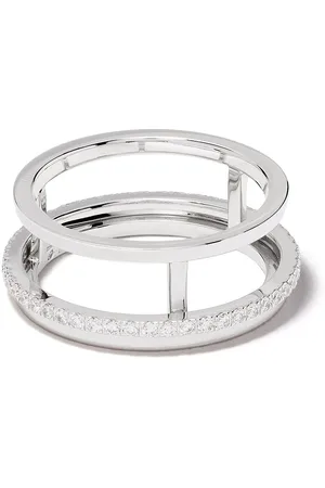 De Beers 18kt white gold The Horizon diamond ring