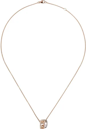 De Beers 18kt rose gold Dewdrop diamond pendant necklace