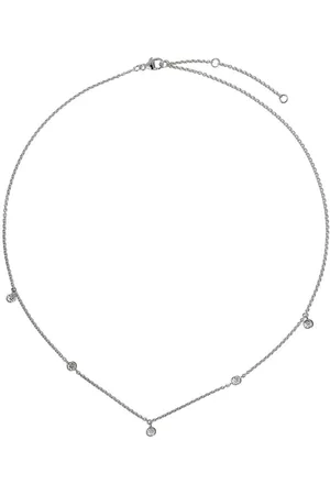 De Beers 18kt white gold My First De Beers five diamond necklace