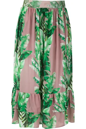 AMIR SLAMA Printed ruffle skirt