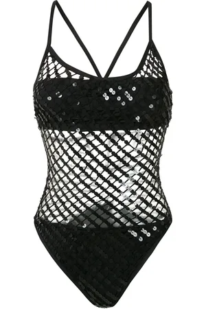 AMIR SLAMA Sequinned swimsuit
