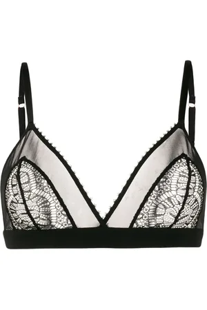 MAISON CLOSE Lace mesh triangle bra