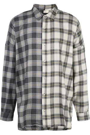 MOSTLY HEARD RARELY SEEN Plaid colour block shirt