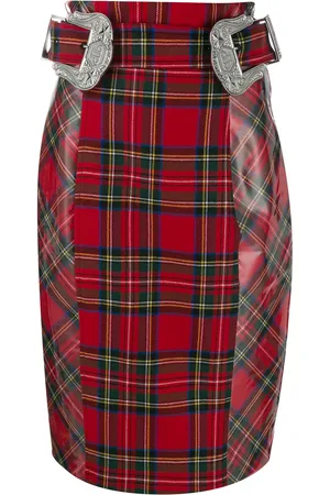 Philipp Plein Tartan pencil skirt
