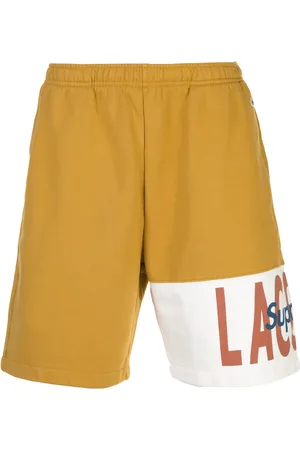 Supreme X Lacoste logo-panel track shorts