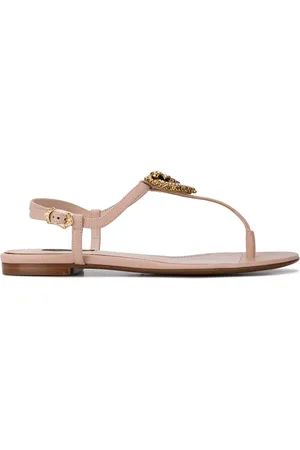 Dolce & Gabbana Devotion leather thong sandals
