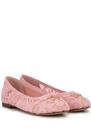 Dolce & Gabbana Crystal-embellished lace ballerina shoes