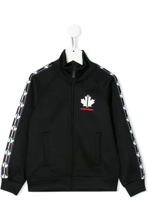 Dsquared2 Logo tape zip-up sweatshirt