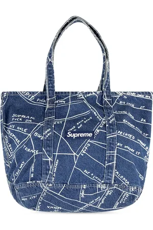 Supreme Gonz Map denim tote bag