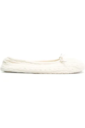N.PEAL Cable knit slippers