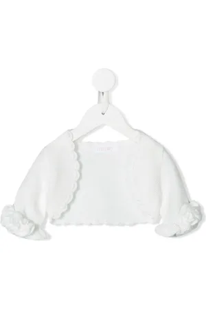 Mimilù Ruffled cuff scalloped cardigan