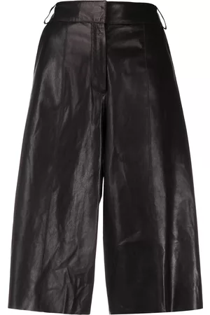 arma leder High rise cropped trousers