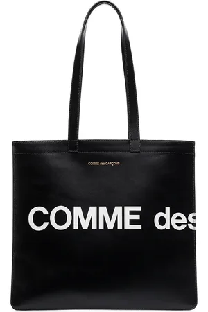 Comme des Garçons Logo-print leather tote bag