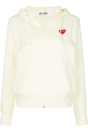 Comme des Garçons Heart-patch zip-up hoodie