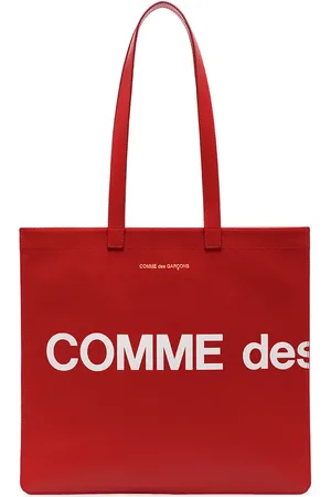 Comme des Garçons Logo-print leather tote bag