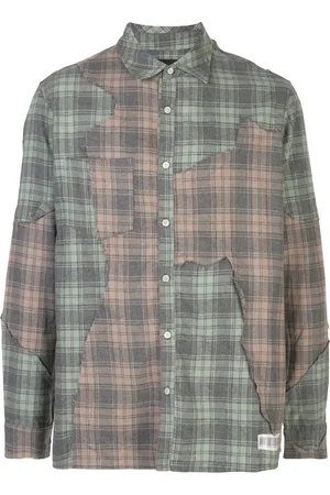 MOSTLY HEARD RARELY SEEN Cut Me Up plaid shirt