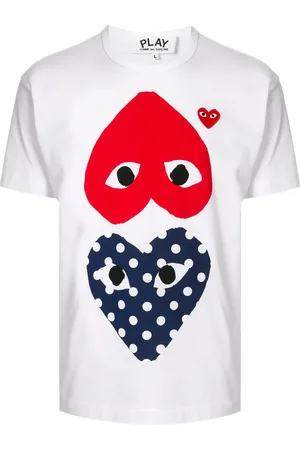 Comme des Garçons Heart print crew neck T-shirt