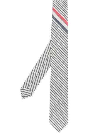 Thom Browne Men Bow Ties - RWB stripe wool tie