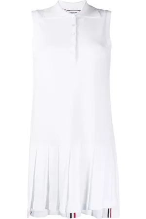 Thom Browne Pleated-shirt polo dress