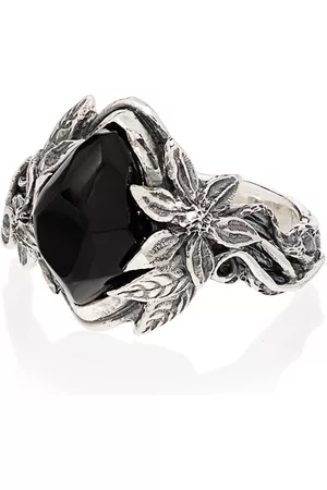 Lyly Erlandsson Men Rings - Aria sterling silver stone ring