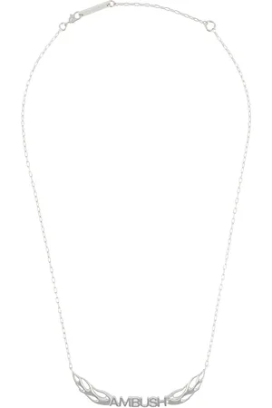 AMBUSH Sterling flames logo necklace