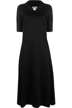 YOHJI YAMAMOTO 1990s stand-up collar A-line dress