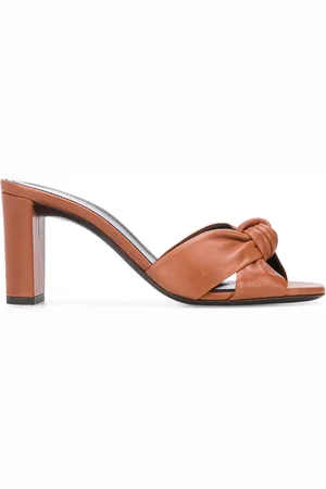 Saint Laurent Bianca twisted 80mm mules