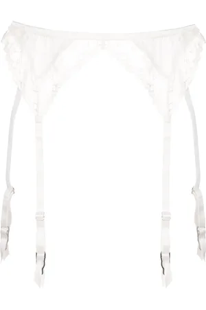 FLEUR DU MAL Gardenia lace garter belt
