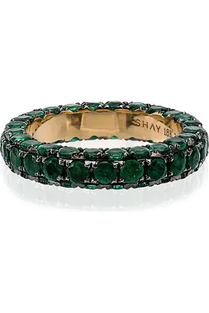 Shay And yellow gold 3 side emerald ring