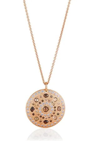 De Beers 18kt rose gold Talisman Large Medal diamond pendant necklace