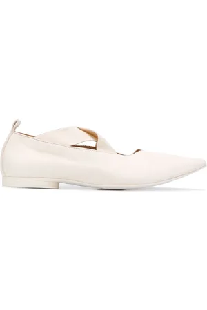 UMA WANG Crisscross strap pointed toe ballerinas