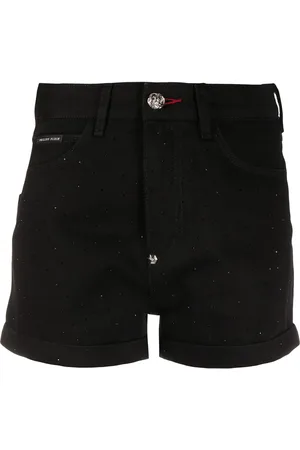 Philipp Plein Crystal-embellished hot pants