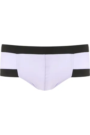 AMIR SLAMA Contrasting trim swim trunks