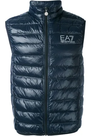 EA7 Logo print padded gilet