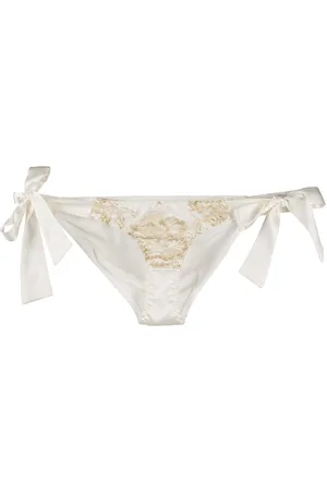 Gilda & Pearl Reverie side-tie lace and satin briefs